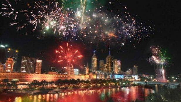 Fireworks over Melbourne CBD on New Years Eve. Photo: Melbourne City Council
