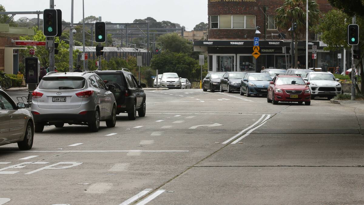 The right-turn in Cronulla Street. Picture: John Veage