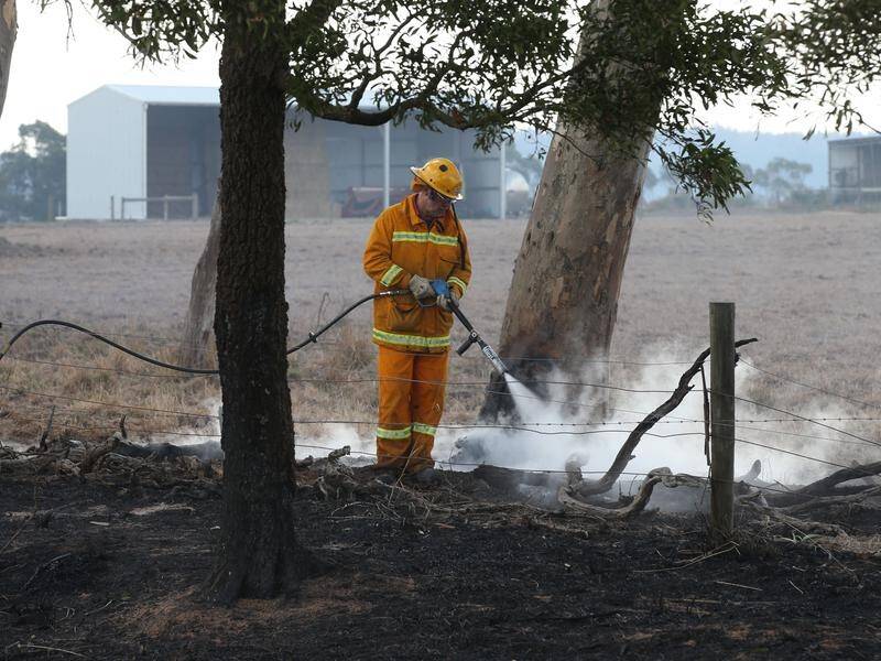 The bushfire threat in southwest Victoria has eased as firefighters curb its spread.