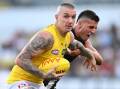 Richmond superstar Dustin Martin has been ruled out of the clash with Sydney with a calf issue. (James Ross/AAP PHOTOS)
