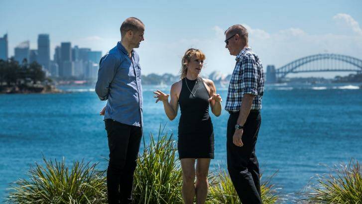 One Big Switch CEO Lachlan Harris, Coastrek founder Di Westaway and former defence minister John Faulkner are looking to establish the Bondi to Manly harbour walk. Photo: Wolter Peeters