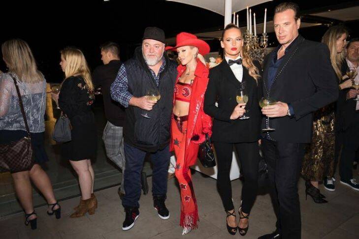 Kyle Sandilands and Imogen Anthony at the House of K'dor Double Bay boutique launch on Monday, Sept. 18, 2017.