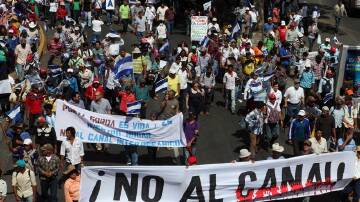 Plans for a canal project in Nicaragua sparked major protests in 2014. (EPA PHOTO)