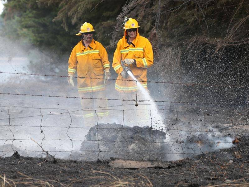 Firefighters are determined to put out fires in southwest Victoria and will work through to Tuesday.
