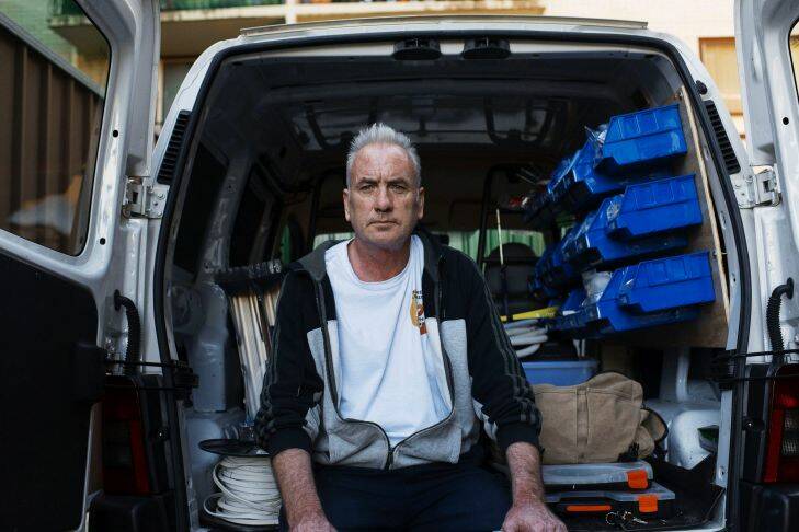 SYDNEY, AUSTRALIA - SEMPTEMBER 14: Peter Caldwell, electrician who formerly worked for UGL until offered a dodgy contract/enterprise agreement arrangement to work on a major state government roads project on SEMPTEMBER 14, 2017 in Sydney, Australia.  (Photo by Christopher Pearce/Fairfax Media)