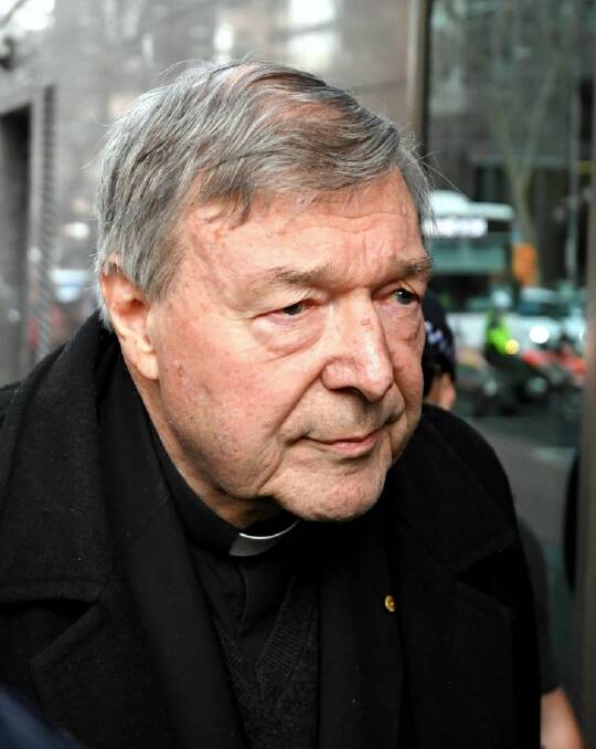 Cardinal George Pell leaving the Melbourne Magistrates Court. Australia's highest ranking Catholic and one of the most powerful figures at the Vatican, he is facing multiple charges in respect of historic sexual offences, and there are multiple complainants relating to those charges culminating from a two year investigation by Victoria Police. Wednesday, July 26, 2017. Photo by Justin McManus.