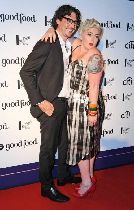 Colin Fassnidge & Myffy Rigby
Good Food Guide Awards 2018 at The Star Event Centre, Pyrmont - Monday 16th October, 2017
Photographer: Belinda Rolland ???? 2017 Good Food Guide Awards Socials for The Goss. Image shows . 16th October 2017. Photo: Bellinda Rolland