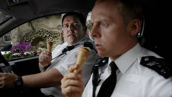 Nick Frost (PC Danny Butterman) and Simon Pegg (DC Nick Angel) in the film Hot Fuzz

Photo Credit: Matt Nettheim
Copyright: ? 2006 Universal Pictures International. ALL RIGHTS RESERVED.