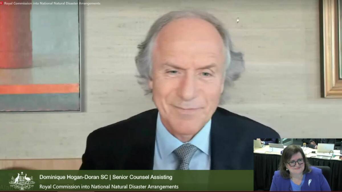 Australia's Chief Scientist Alan Finkel gives evidence to the Royal Commission into National Natural Disaster Arrangements on Monday. Picture: Screenshot