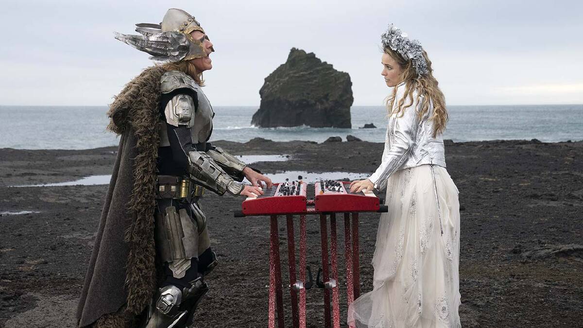 Kitsch: Will Ferrell and Rachel McAdams star as Icelandic wannabe musicians Lars Erickssong and Sigrit Ericksdottir in Eurovision Song Contest: The Story of Fire Sage, rated M, now streaming on Netflix. Picture: Netflix