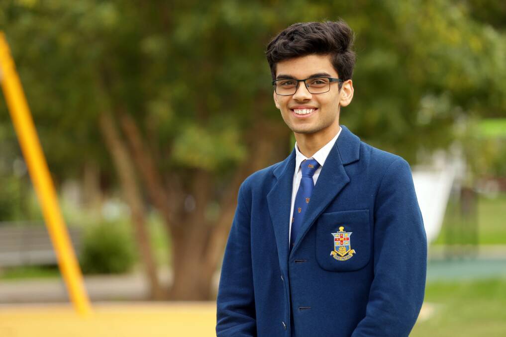 Moksh Bhatia came first in the Investigating Science course. Picture: Chris Lane