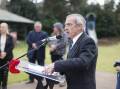 Ray Law led the inaugural Picton Anzac Day Committee's Vietnam Veterans Day service. Pictures: Simon Bennett