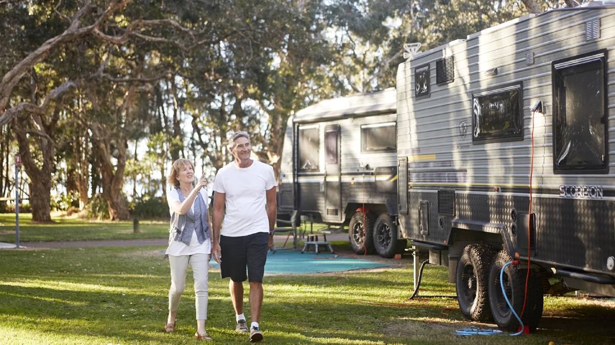 A caravan holiday on the NSW Central Coast harks back to slower, family times. But with all the mod cons and plenty of things to see and do.