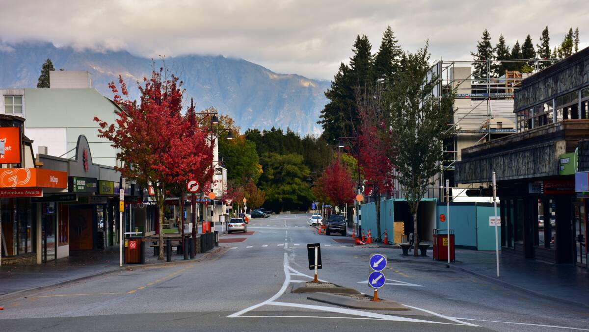 During lockdown: The empty streets of tourist haven Queenstown. Photo: Shutterstock