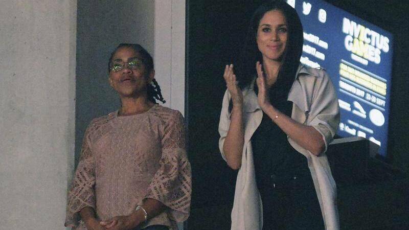 Meghan Markle with her mother Doria Radlan at the Invictus Games in Toronto last year.
