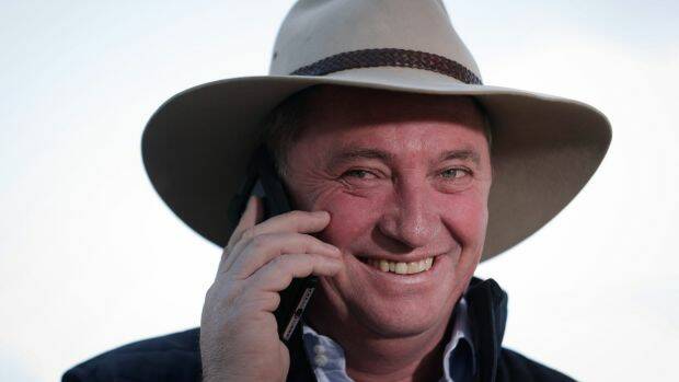 Barnaby Joyce has driven the Coalition push to relocate the pesticides authority. Photo: Alex Ellinghausen
