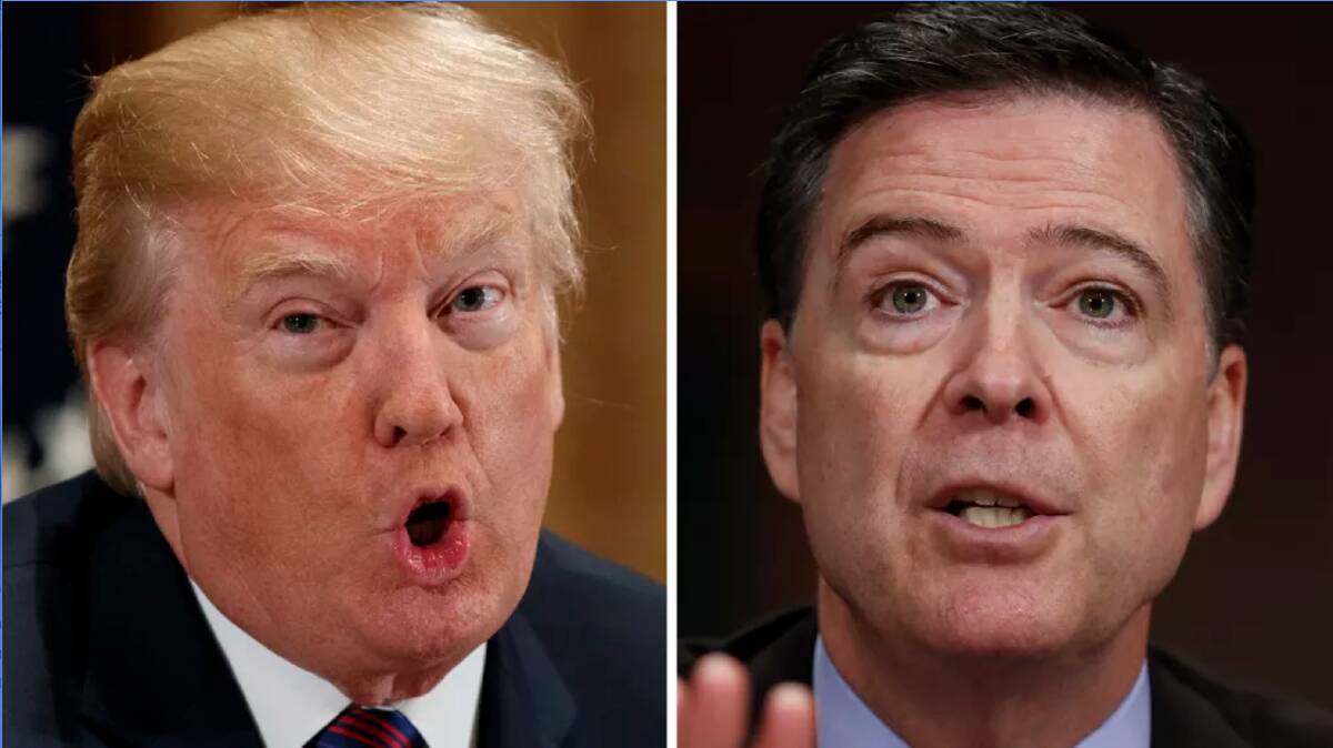 US President Donald Trump and former FBI boss James Comey have traded insults over what Trump perceived to be bias. Photo: AP