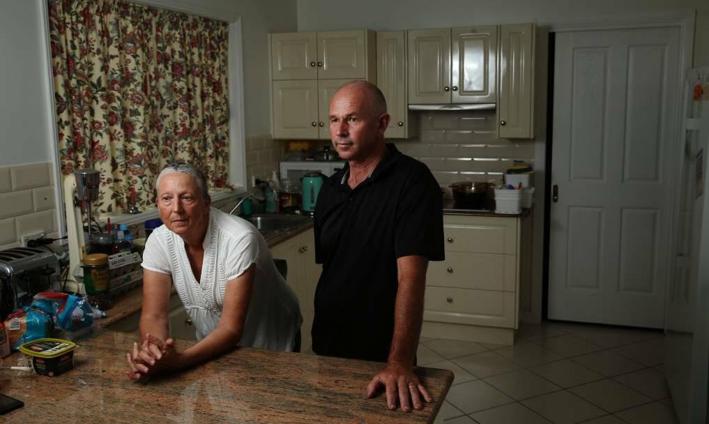 Red Zone residents Terry and Jenny Robinson. The couple believe there is a link between PFAS blood levels and poor health. Picture: Max Mason-Hubers.