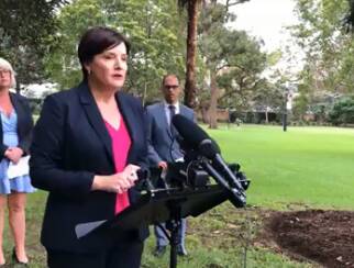 NSW Labor leader Jodi McKay at Friday's press conference.