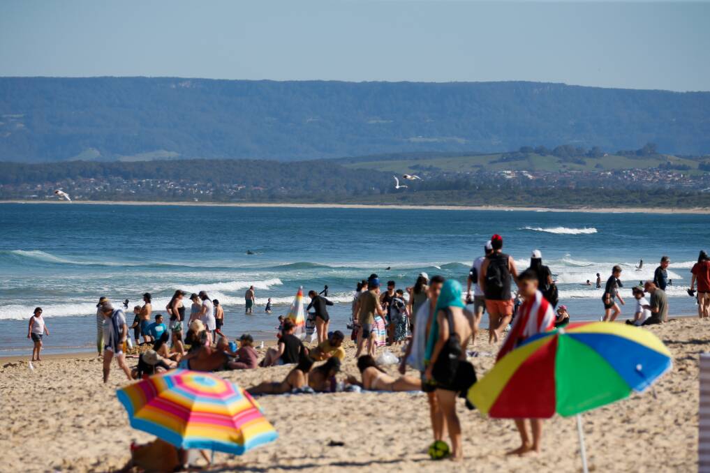 Crowds also flocked to Port Kembla on Saturday afternoon. Picture: Anna Warr
