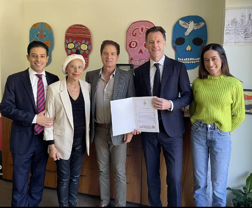 The Pellegrino family also received a Community Service Recognition Statement from NSW Premier Chris Minns. Picture supplied