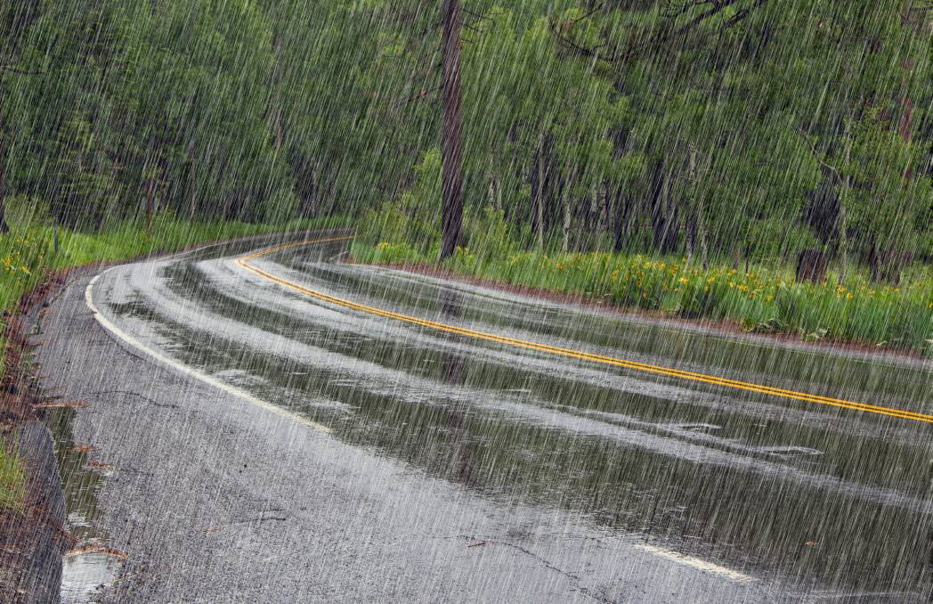 La Nina's wet weather will also mean wet roads, so be prepared. Photo: Shutterstock.