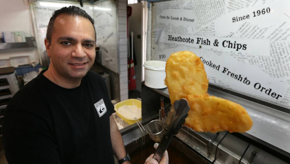 Best of the best: Ethan Kashi with a batch of his potato scallops, voted the best in NSW. Picture: John Veage 