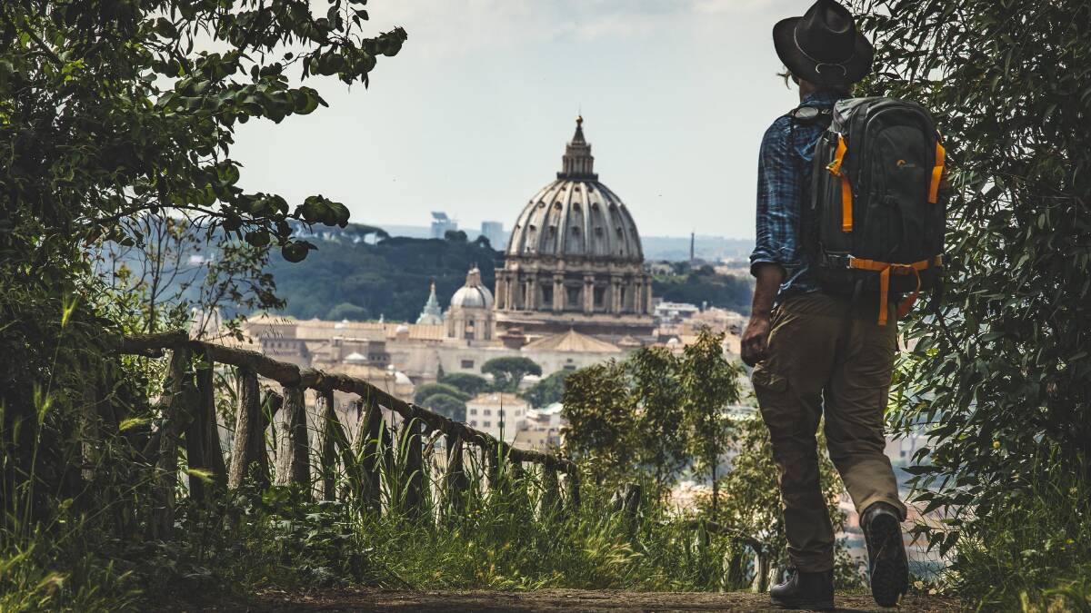 The Francigena Way, walking into Rome. Image: Tim Charody.