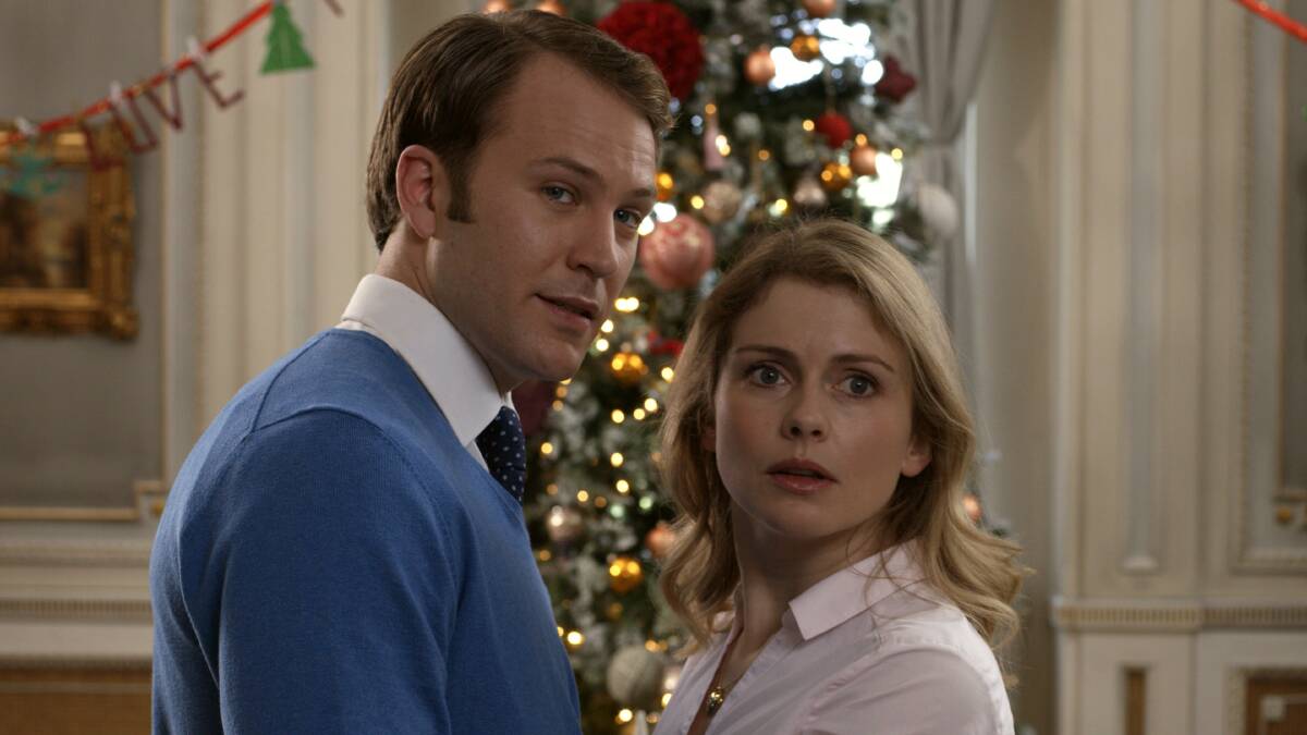 Ben Lamb, left and Rose McIver in A Christmas Prince: the Royal Wedding. Picture: Netflix