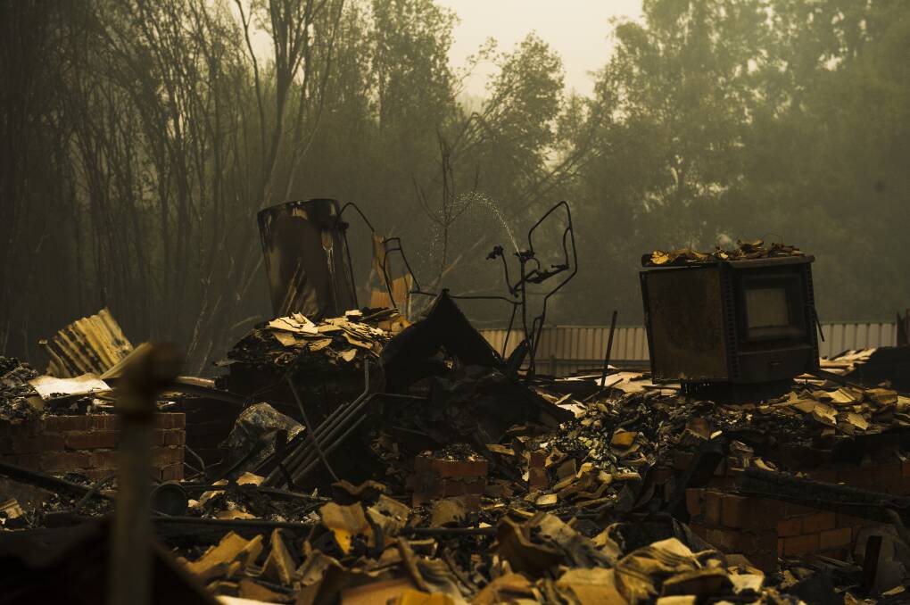 The aftermath of the Dunns Road fire that impacted Batlow on Saturday. Picture: Dion Georgopoulos