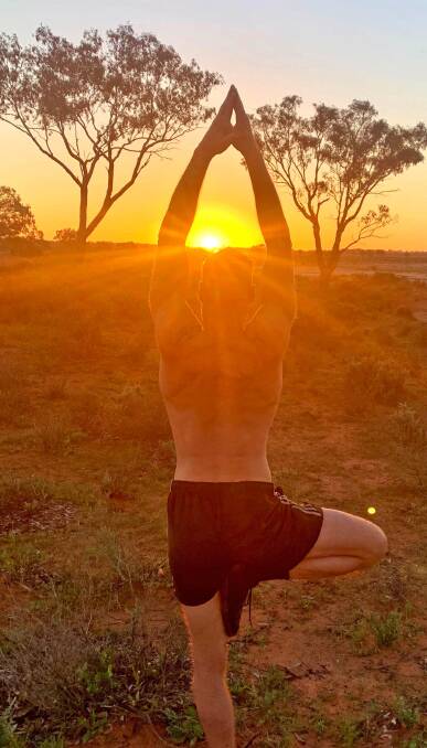 Outback NSW: the perfect spot for some yoga. Picture: Supplied