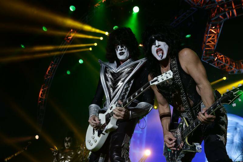 OFF: KISS performing in Newcastle in 2015. Picture: Jonathan Carroll