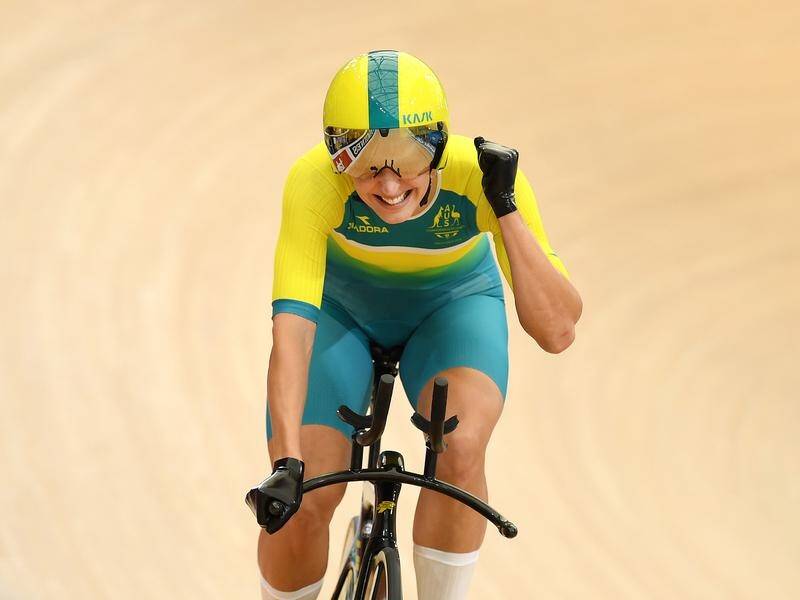 Rebecca Wiasak has qualified fastest in the women's 3000m individual pursuit.