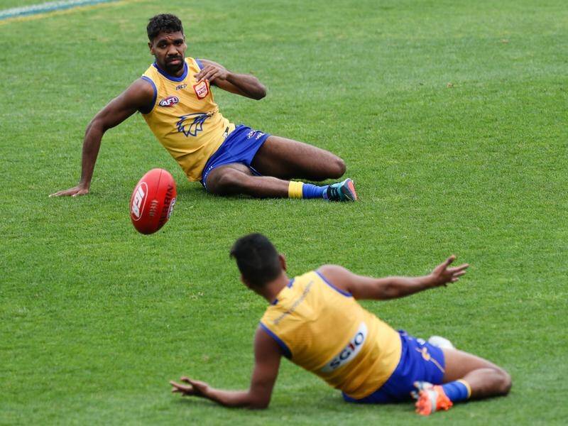 Liam Ryan (top) faces a tough task at West Coast after close friend Willie Rioli's provisional ban.