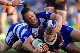Jackson Topine (top) has started legal action against NRL club Canterbury. (Mark Evans/AAP PHOTOS)