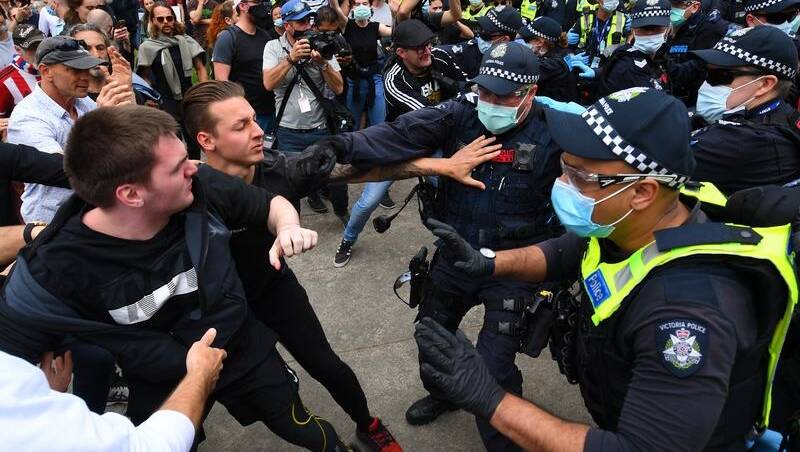 Arrests at Melbourne anti-lockdown protest | Central 