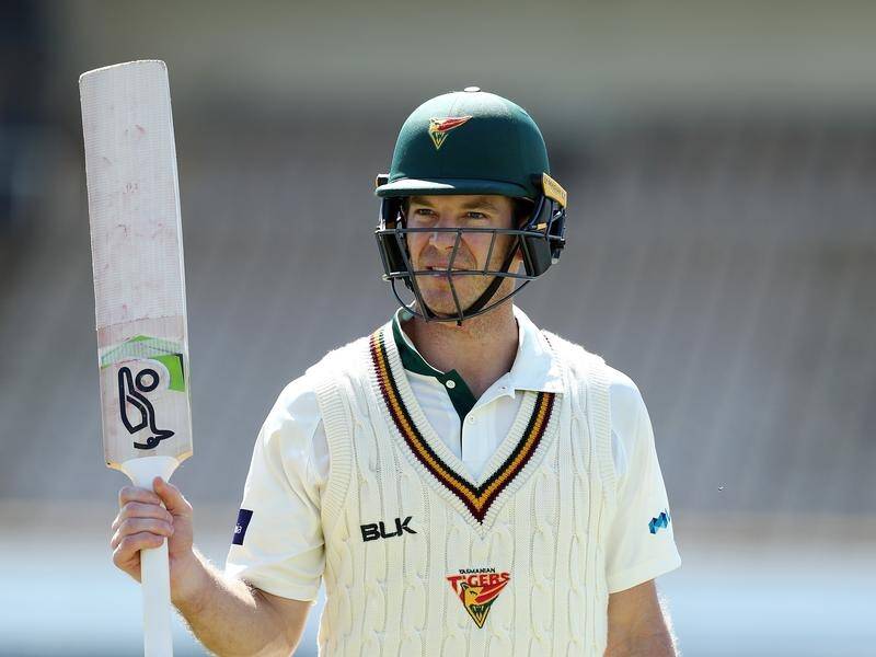 Tim Paine acknowledges the crowd after his century, one of eight in the Shield's opening round.