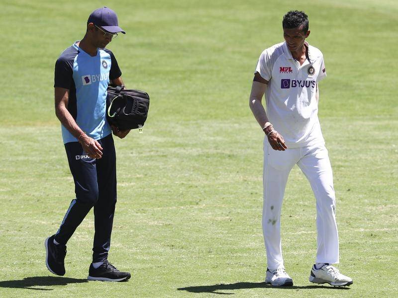 India's bowling stocks have taken another hit with Navdeep Saini (r) injured during the fourth Test.