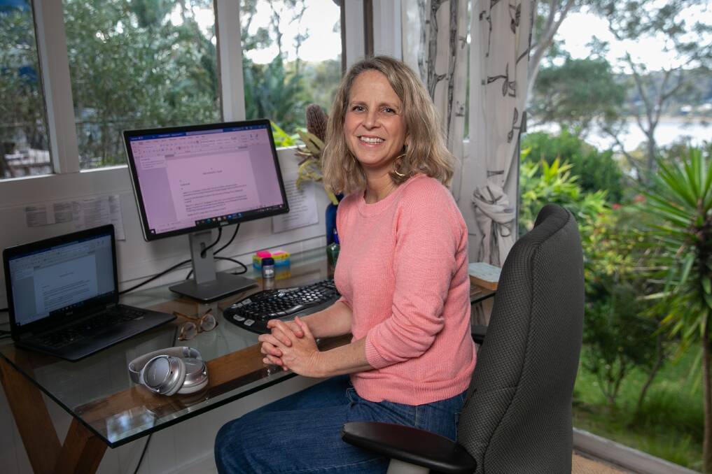 AT HOME: Author Sarah Turnbull in her Avalon writing studio. Picture: Geoff Jones